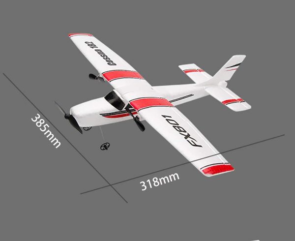 RC Plane Remote Control Airplane - PLRB Toys 2.4Ghz 2 Channels DIY RC Airplane Radio Control Cessna 182 Aircraft EPP Foam Glider Toys (Two Batteries) - Image 3