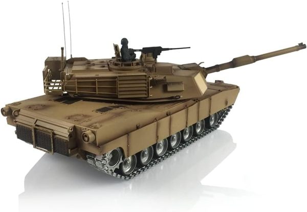 Heng Long RC Tank 1/16 7.0 Abrams RTR RC Tank 3918 360° Turret Barrel Recoil Metal Track Smoking Unit Battle Tank Military Transport Vehicles BB Shooting Airsoft Tank That Shoot - Image 4