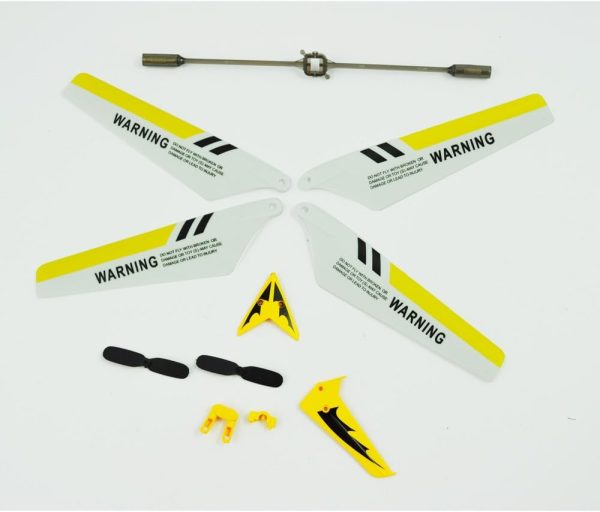 SYMA Full Replacement Parts Set for Syma S107 Rc Helicopter, Main Blades, Tail Decorations, Tail Props, Balance Bar, -Yellow Set - Image 2