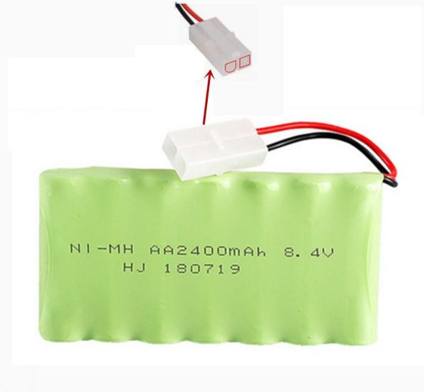 8.4V 2400mAh NiMH Battery Pack Rechargeable AA Battery with Standard Tamiya Connector for RC Car RC Truck Tank 1 Pack - Image 2