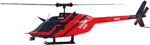 SOWOFA Remote Controlled Helicopter C138 Custom Color RC Helicopter Single Wing Without aileron 6CH 6-axis Gyroscope Height Hovering Adult Beginner 2 Batteries (Black) - Image 8