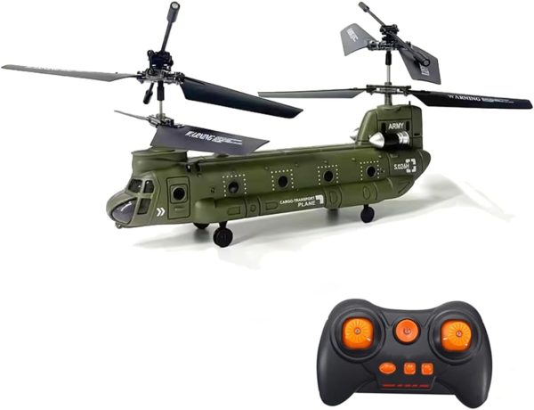 Remote Control Helicopter, S026H Military Transport RC Helicopter with Altitude Hold, One Key take Off/Landing, LED Light, Low Battery Reminder, Army Helicopter Aircraft Toys - Image 2