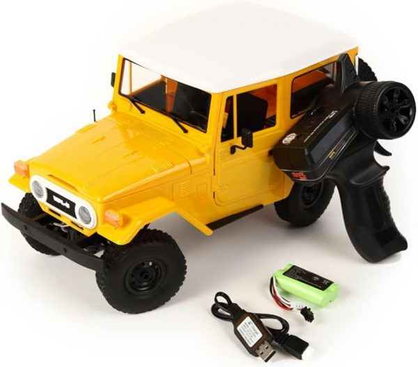 YIKESHU RC Rock Crawler RC Truck 4x4 WPL C34 RTR Mudding Remote Control Truck 2.4Ghz 1/16 RC Crawler All Terrain Car, Full Scale Off Road Truck Realistic Vehicle Hobby RTR Adult - Image 2