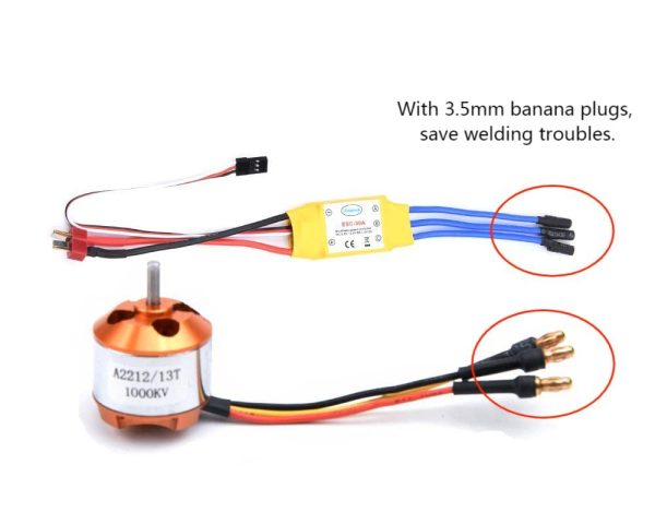 A2212 1000KV Brushless Motor + 30A ESC Electric Speed Controller + 1045 Propeller CW CCW Kit for RC Multicopter Quadcopter - Image 4