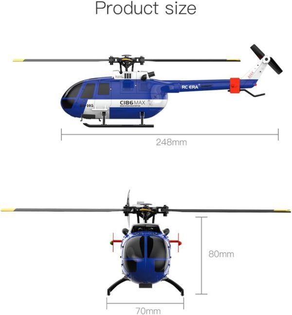 MAX-BO-105 RC Helicopter for Adults, 2.4G 4CH Remote Control Helicopter RC Gunship Aircraft RC Airplane, RC Military Helicopter RC Flying Plane RC Armed Helicopter Gift - Image 10