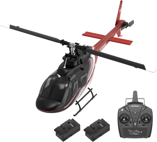 F08 Bell206 RC Helicopter for Adult, 1/27 Scale 6CH Brushless Direct-Drive Flybarless Helicopter Model with 6-Axis Gyro, 3D/6G RC Aircraft Model Toys (2 Batteries) - Image 9