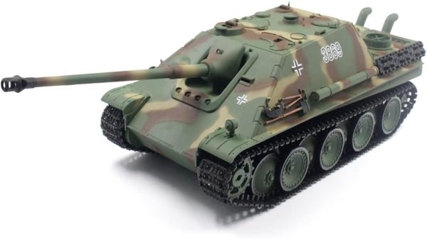 German Jagdpanther Remote Control Tank Anti-Tank Fighter Vehicle Multi-functional RC War Truck 1/16 Scale TK7.0 Infrared System Steel Gearbox Simulated Airsoft BB Shooting (Standard RC Tank) - Image 7