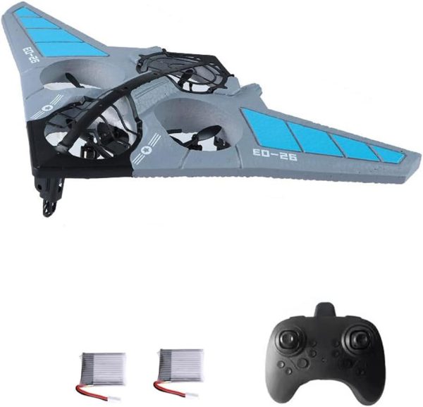 GoolRC RC Plane Remote Control Airplane, B-2 Stealth Bomber RC Fighter, 2.4GHz 2CH RC Airplane, Foam RC Aircraft with 2 Batteries, Easy to Fly RC Glider for Beginners and Adults (Blue) - Image 2