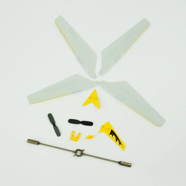 SYMA Full Replacement Parts Set for Syma S107 Rc Helicopter, Main Blades, Tail Decorations, Tail Props, Balance Bar, -Yellow Set - Image 3