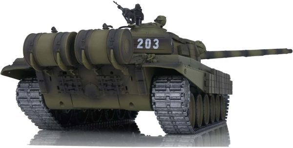 Heng Long 1/16 RC Tank 7.0 Upgraded Version T72 3939 Metal Battle Vehicle 340° Rotating Turret Metal Tracks Sloking Unit Infrared Combat Lifting Barrel Light Sound BB Shooting Airsoft Tank - Image 4