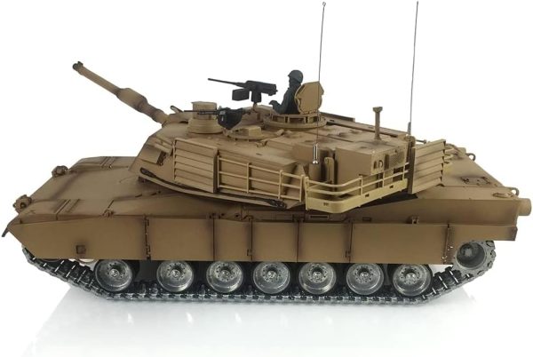 Heng Long RC Tank 1/16 7.0 Abrams RTR RC Tank 3918 360° Turret Barrel Recoil Metal Track Smoking Unit Battle Tank Military Transport Vehicles BB Shooting Airsoft Tank That Shoot - Image 3