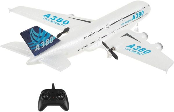 QT RC Plane-2.4Ghz 2 Channels Remote Control Airplane Ready to Fly,410mm Wingspan 6-Axis Gyro RC Airplane for Kids and Adults,Glider Aircraft Model Drone Kids… - Image 2