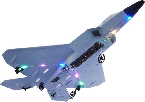 2024 New F22 2.4G 4CH 3D6G RC Airplane WLtoys A180 Upgrade Version LED Light with Gyroscope Out Door Toys, Camouflage - Image 6