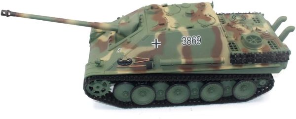 German Jagdpanther Remote Control Tank Anti-Tank Fighter Vehicle Multi-functional RC War Truck 1/16 Scale TK7.0 Infrared System Steel Gearbox Simulated Airsoft BB Shooting (Standard RC Tank) - Image 8