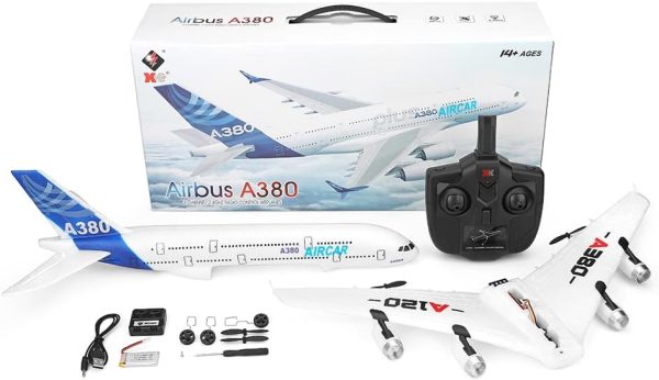 GoolRC RC Airplane, WLtoys XK A120 A380 Aircar Model Plane, 3CH 2.4G Remote Control Airplane, EPP Fixed-Wing RC Aircraft RTF Toy for Kids and Adults - Image 10