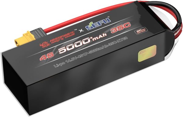 MJX B4S50P Angry Snail RC Battery 4S 14.8V 5000 mAh 70C LiPo Battery XT60, Max 25A Charging, Spare Parts RC Battery for 1/10 1/8 RC Car 10208 - Image 2