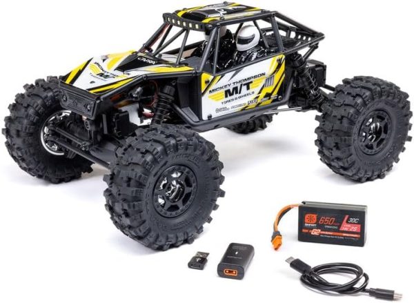 Axial UTB18 Capra 4WS 4WD Trail Buggy RTR W Battery & Charger - Remote Control Car, RC Cars, RC Rock Crawler Buggy 1/18 Scale for Adults Yellow (AXI-1750T2) - Image 3