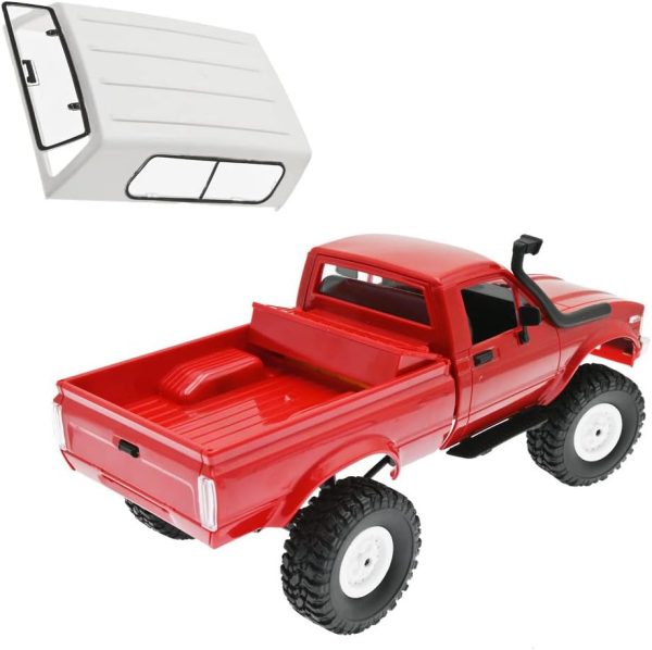 The perseids RC Rock Crawler RC Trucks 4x4 Pickup 1:16 Remote Control Car 2.4G Off-Road RC Crawler Semi Truck and Trailer All Terrain RTR Racing Vehicles Pickup with 2 Batteries (WPL C24) - Image 5