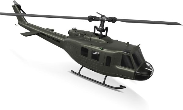 Carmanon Ultra-high Simulated RC Helicopter - 27:1 Scale Model Collectable Remote Control Helicopter with Auto-Hover for Adults, Beginners, Bell UH-1D - Image 2