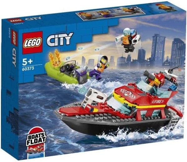 LEGO City Fire Rescue Boat 60373, Toy Floats on Water, with Jetpack, Dinghy and 3 Minifigures, Everyday Hero Toys for Kids, Boys and Girls Ages 5+ - Image 5