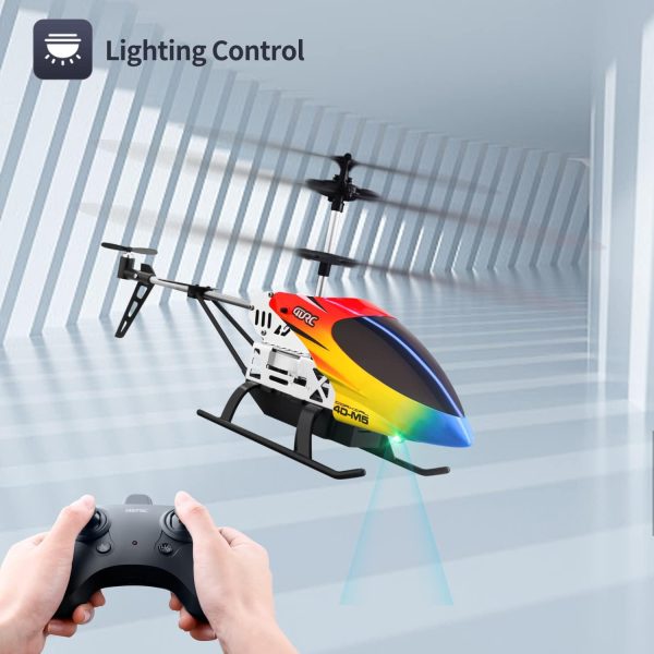 DRONEEYE M5 Remote Control Helicopter for Kids,Altitude Hold 2.4GHz RC Aircraft with Gyro for Beginner Hobby Toys,30 Min Play,Indoor Flying with 3.5 Channel,LED Light,High,Low Speed - Image 9