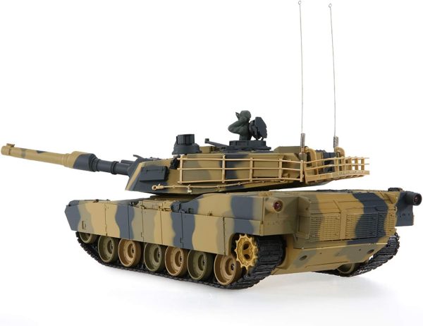 POCO DIVO Abrams M1A2 US Battle Tank RC Airsoft Panzer 1/24 Scale Model 2.4Ghz Remote Control Military Vehicle Combat Fight Infrared BB - Image 4