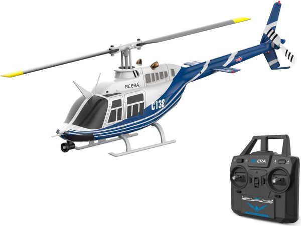 C138 RC Helicopter 2.4G 6CH 6-Axis Gyro Altitude Hold 1/33 Remote Control Plane Ready to Fly RTF(Blue-White) - Image 2