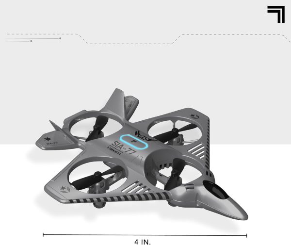 Sharper Image® X-Treme Jet X-2 High-Performance Remote Control Drone, 2.4 GHz Long Range Wireless Control, Advance Auto-Pilot with 360 Barrel Roll, 7-piece, Grey, Age 8+ - Image 7