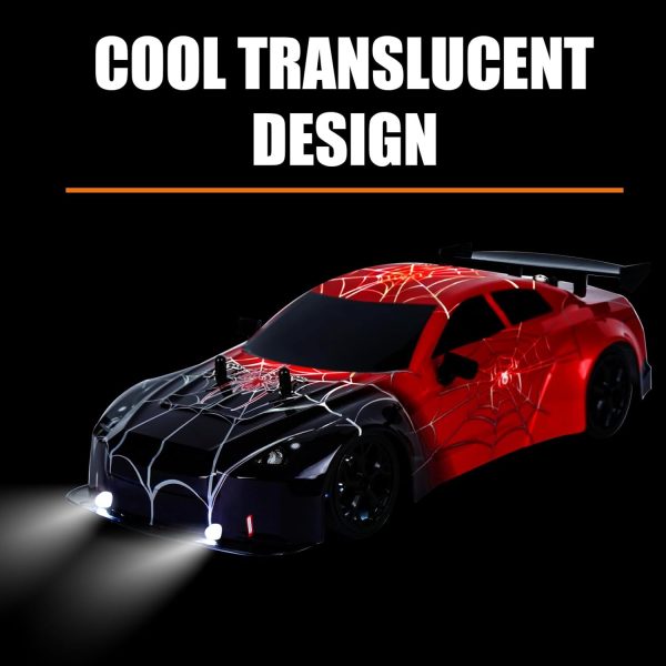 Spider RC Drift Car, 1:14 Monster Truck Remote Control Drift Car with Full Proportional Throttle 4WD GT Drift RC Cars with Cool Light Vehicle RC Drifting Car Gifts Toy for Adults Boys Kids - Image 5