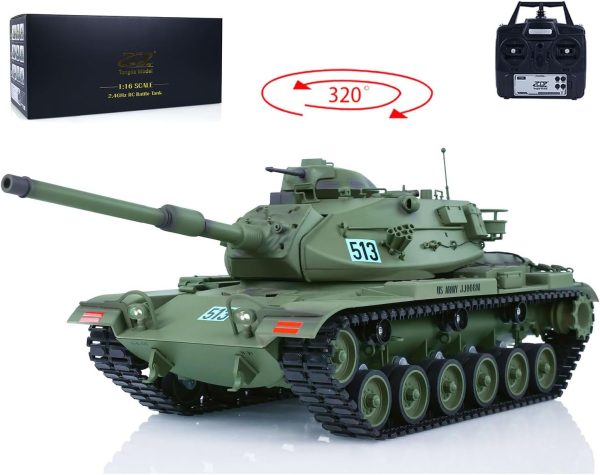 TD 1/16 RC Tank Model Plastic for M60A3 USA RC Infrared Battle Tanks Model 320°Turret Rotation Light Sound Smoke Unit for Hobby BB Shooting Airsoft Tank That Shoot - Image 3