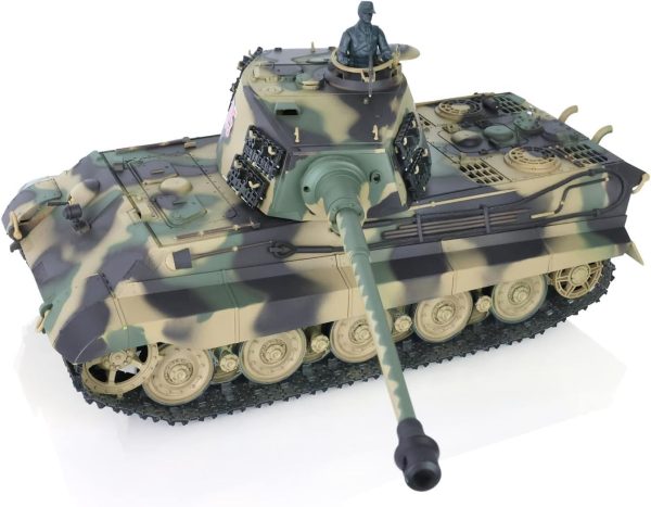 Henglong 2.4G 1/16 Tk7.0 Plastic German King Tiger RTR RC Tank Toys 3888A Bb Airsoft Smoke Sound Effect BB Shooting Airsoft Tank That Shoot BB Airsoft That Shooting BB Bullets - Image 8