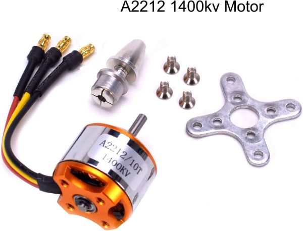 abcGoodefg A2212 1400KV RC Brushless Motor 30A ESC Motor SG90 Micro Servo 8060 Propeller Set for RC Plane Quadcopter Fixed Wing Plane Helicopter Aircraft - Image 3