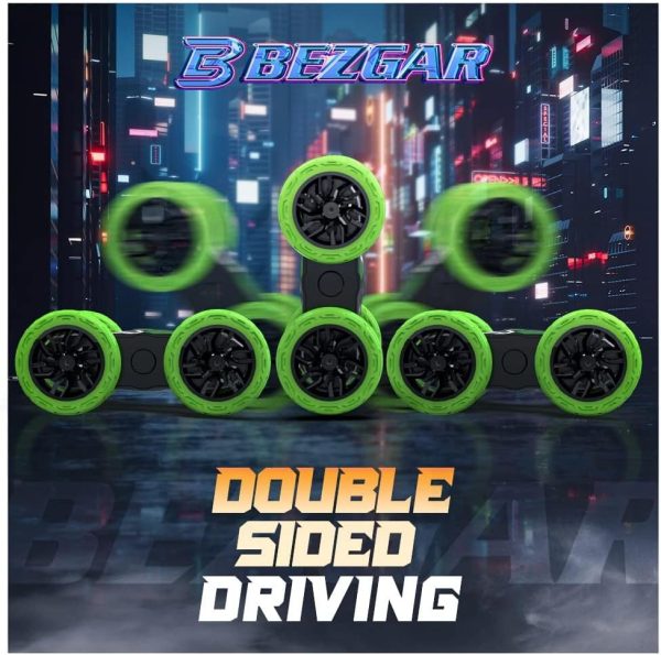 BEZGAR Remote Control Car - Upgraded Dual-Motor RC Cars for Kids with USB Direct Charging Port, 2.4GHz All Terrain Double-Sided Driving 360° Flips Rotating Stunt Car, Boy Toys Christmas Birthday Gifts - Image 4