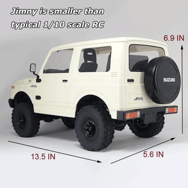 WPL C74 Jimny RC Rock Crawler RC Truck 4x4 RC Crawler Off Road Remote Control Truck with Counter Rotating Gearbox, 370 Motor Proportional Throttle Steering, Leaf Spring Chassis Hobby Grade - Image 7