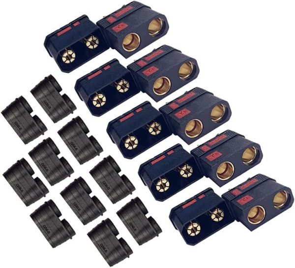 High Current Antispark Connector Male and Female QS8-S Black Application with Remote Control Toys Drone Battery Charger Etc (5 Pairs) - Image 2