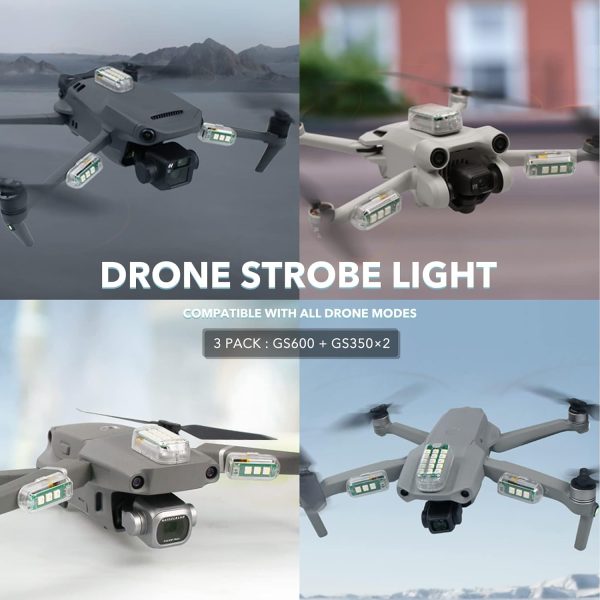 SYMIK Drone Strobe Lights (3 Pack), Meets FAA Anti-Collision Req for Night Flying, 3 Color in 1 Light, for DJI Mini 4 Pro/Mini 3 Pro/Mini 3/Mini 2/Mini 4K, Mavic 3/Pro/Classic, Air 3S/3/2s, Avata 2 - Image 3