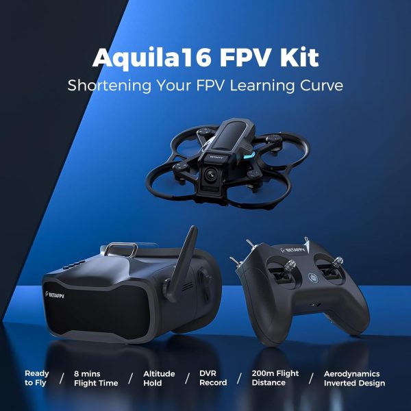 BETAFPV Aquila16 FPV Drone Kit with Altitude Hold, 8Mins Flight, for FPV Beginner to Fly Indoor Outdoor Longer, 3 Flight&Speed Modes, DVR Recording, Simulator Supported, 1S RTF Kit with ELRS 3.0 - Image 3