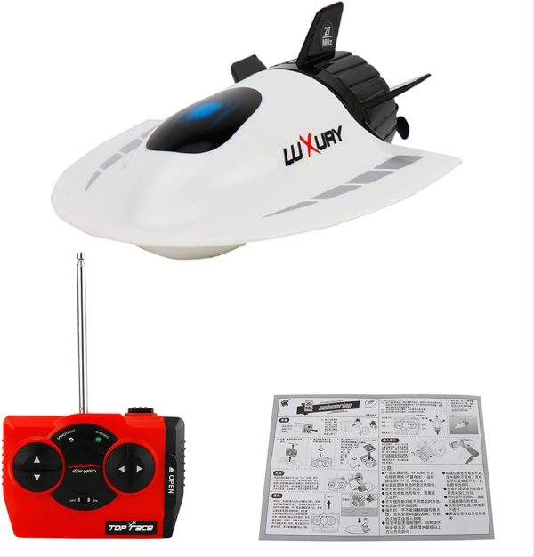 GoolRC Mini RC Submarine Boat, Remote Control Waterproof Diving Toy for Kids (White) - Image 10