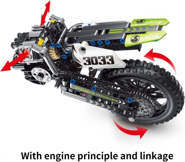 Mesiondy Motorcycle Toy Building Blocks Kit,Stem Bricks Sets,Toys for Boys & Adults,Build A Model Motorcycle, (476 Pieces)……… - Image 9