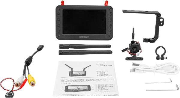 (Upgraded) DUMBORC 4.3'' FPV Monitor with Camera with Recording Function 5.8G 40CH 800 X 480 Wireless LCD Display Screen for RC Car RC Trucks/RC Crawler/Boats/Tank/Quadcopter - Image 8