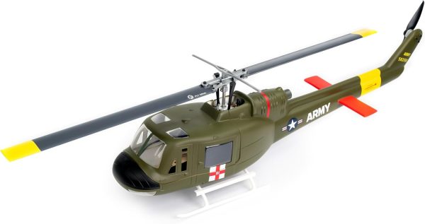 FlyWing UH-1 Iroquois V4 Scale Helicopter RTF - FlyWingRC Remote Control Helicopter for Adults (Green) - Image 3