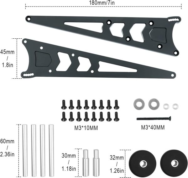 Adjustable Wheelie Bar Kit Fits for Traxxas 1/10 Slash 2WD Rustler Bandit Aluminum Alloy Wheel Head up Assembly RC Upgrade Parts - Image 3