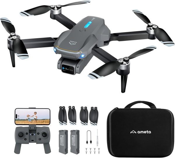 Ameta Drones with Camera for Adults 4k UHD, S20 Lite Brushless Motor FPV Foldable RC Drones for Adults Kids Beginners with 36 Mins Long Flight, Altitude Hold, Headless Mode, Circle Fly, 360° Flips, Cool Toys Gifts for Men Boys(Under 249G) - Image 2