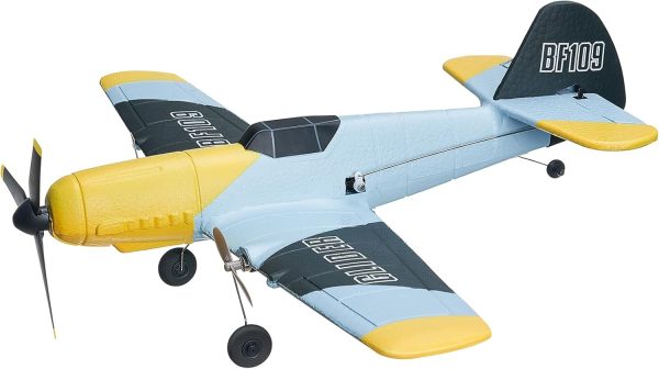 VEVOR RC Plane, 2.4GHZ 3 Channel RC Airplane with 6-Axis Gyro Stabilizer&2 Batteries, Ready to Fly BF-109 Fighter Aircraft Plane Toy for Adults Kids Beginners Boys Birthday/Xmas Child Gift - Image 13