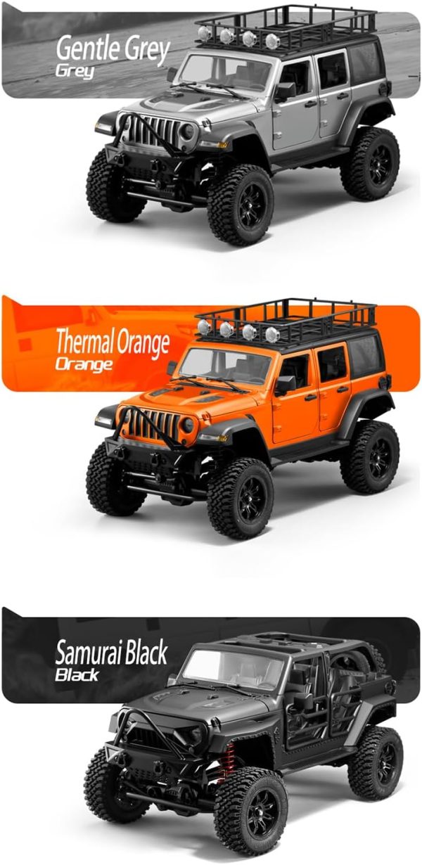 GoolRC RC Crawler, 1:12 Scale 4WD Remote Control Car, Off-Road Truck with Lights, 2.4Ghz RC Rock Crawler 4x4 All Terrain Car Kids Toy with 2 Battery - Image 10