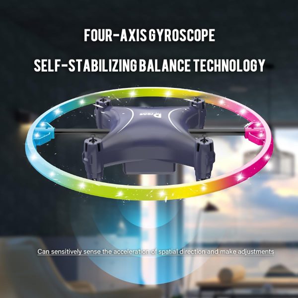 Small Remote Control Drone Quadcopter, 360 Degree Flip LED Light, 90 Degree Circle Flight, 8-12 Years Old Children's toy Mini Drone Christmas Gift - Image 3