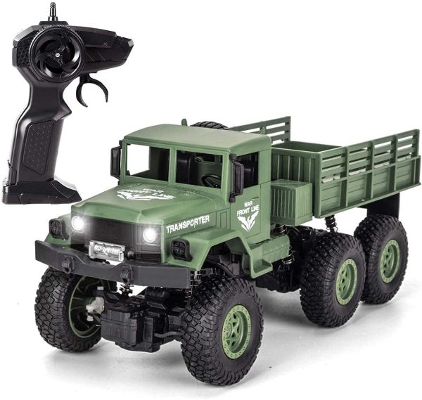 XINGRUI 50 Minutes Playing Time RC Military Truck, JJRC Q69 Off-Road Remote Control Car 2.4Ghz 4WD 1:18 Scale Toy Vehicle for Kids Children Boy Gift - Image 2