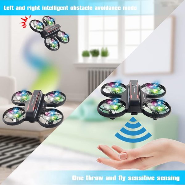 RC Drone with Altitude Hold and Headless Mode,Quadcopter with Blue&Green Light,Propeller Full Protect,2 Batteries and Remote Control,Easy to fly Kids Gifts Toys for Boys and Girls - Image 5