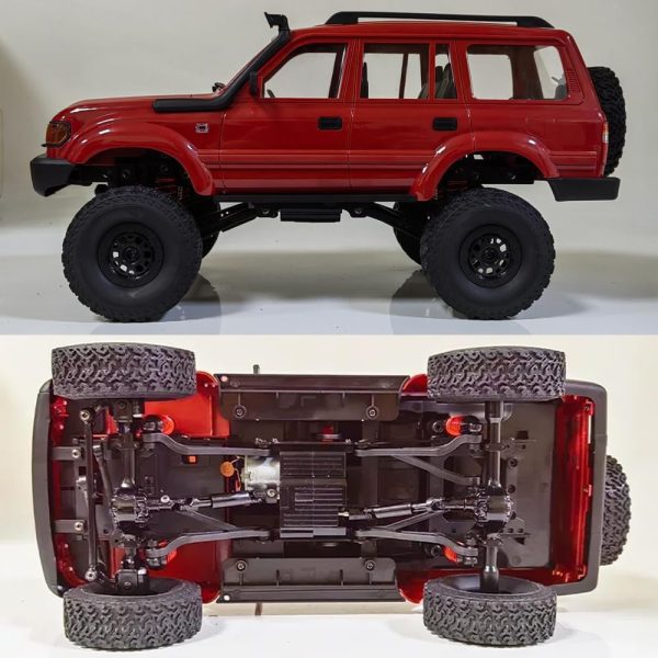 GoolRC RC Truck, WPL C54 RC Crawler 1/16 Scale Remote Control Car, 4WD All Terrain Off Road RC Rock Crawler, 2.4GHz RC Climbing Car with LED Lights and Two Batteries for Kids and Adults (Red) - Image 7