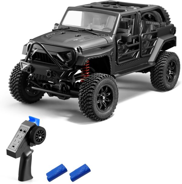 GoolRC RC Crawler, 1:12 Scale 4WD Remote Control Car, Off-Road Truck with Lights, 2.4Ghz RC Rock Crawler 4x4 All Terrain Car Kids Toy with 2 Battery - Image 2